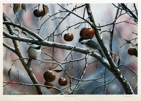 Jake Vandenbrink Artist Hand-signed Limited Edition of 350 Lithograph: "EARLY SNOWFALL"