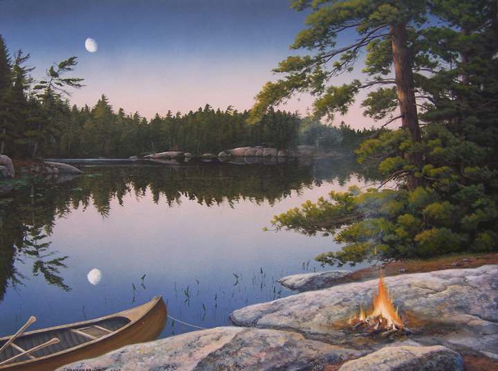 Jake Vandenbrink Open Edition Giclee on Canvas:"Moonlight Bay"