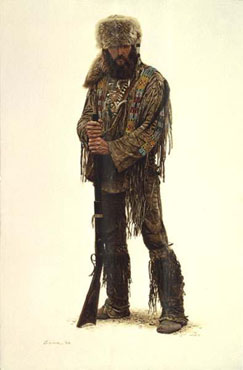 JAMES BAMA 15X23 Secondary Market Art: "DAN MOUNTAIN MAN"