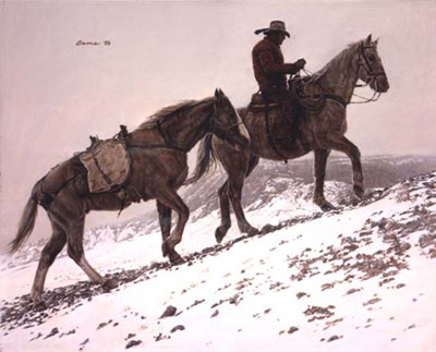 JAMES BAMA 23X19 Secondary Market Art: "RIDIN THE RIMS"