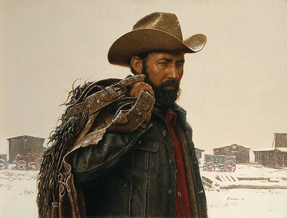 James Bama Artist Proof Limited Edition Print:"At The Burial of Gallager and Blind Bill"