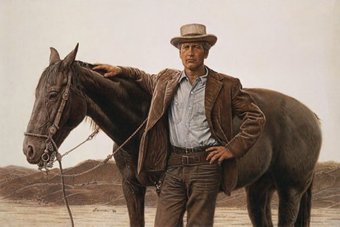 James Bama Artist Signed Limited Edition Print:"Paul Newman as Butch Cassidy"