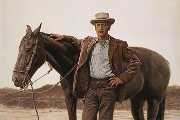 James Bama Artist Signed Limited Edition Print:"Paul Newman as Butch Cassidy"