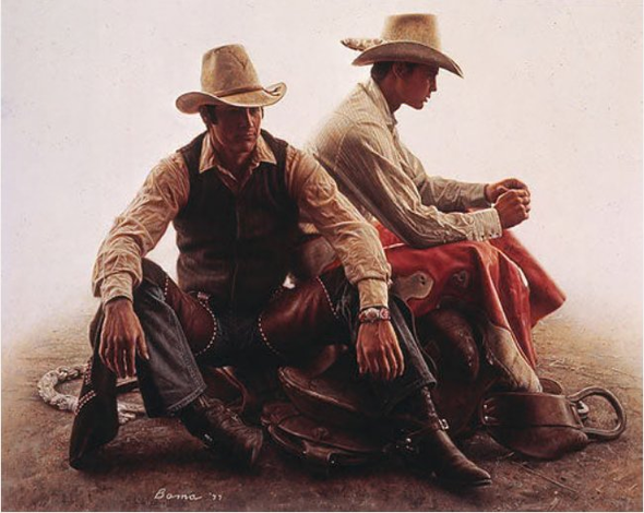 James Bama Artist Proof Limited Edition Print:"The Davilla Brothers - Bronc Riders"