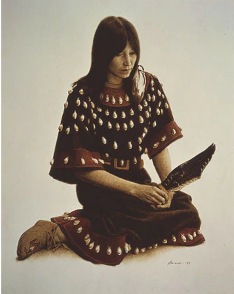 James Bama Artist Proof Limited Edition Print:"Sioux Indian with Eagle Feather"