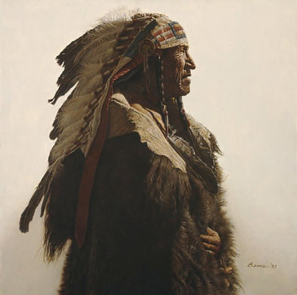 James Bama Artist Proof Limited Edition Print:"Crow Indian from Lodge Grass"