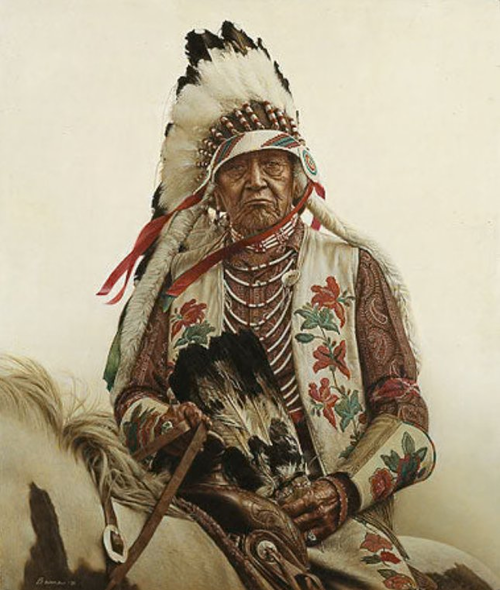 James Bama Artist Proof Limited Edition Print:"Oldest Living Crow Indian"