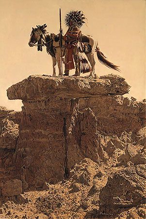 James Bama Hand Signed and Numbered Artist Proof Print:"Cheyene Dog Soldier "