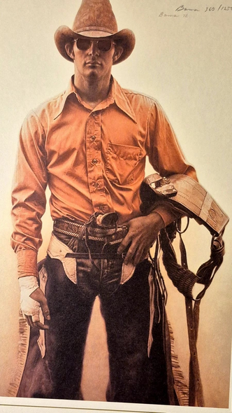 James Bama Signed Limited Edition Lithograph Print: "Don Walker Bareback Rider"