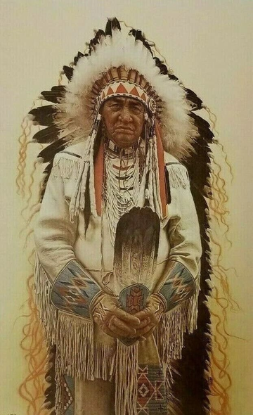 James Bama Signed Limited Edition Print :"Shoshone Chief"