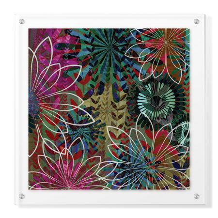 James Burghardt Limited Edition Ready to Hang Giclee on Clear Acrylic: "Night Garden III"