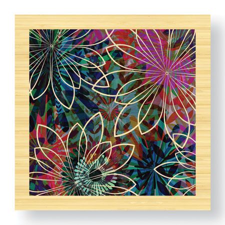 James Burghardt Limited Edition Ready to Hang Giclee on Sustainable Bamboo: "Night Garden I"