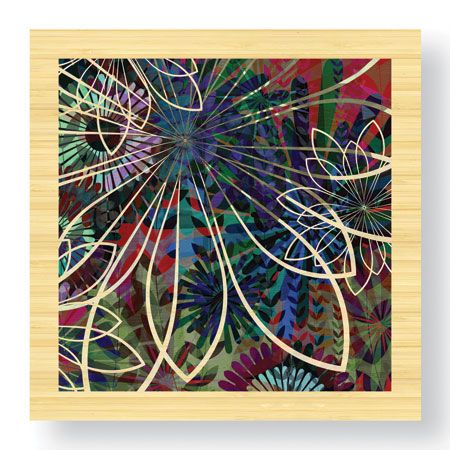 James Burghardt Limited Edition Ready to Hang Giclee on Sustainable Bamboo: "Night Garden II"