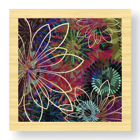 James Burghardt Limited Edition Ready to Hang Giclee on Sustainable Bamboo: "Night Garden IV"