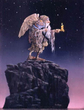 JAMES C CHRISTENSEN 15X19 Secondary Market Art: "OLDEST ANGEL RM"