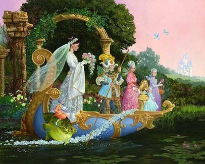 JAMES C CHRISTENSEN 19X15 Secondary Market Art: "BRIDE"