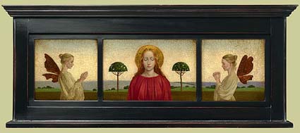 JAMES C CHRISTENSEN 23X7 Secondary Market Art: "MADONNA 2 ANGELS GCNV"