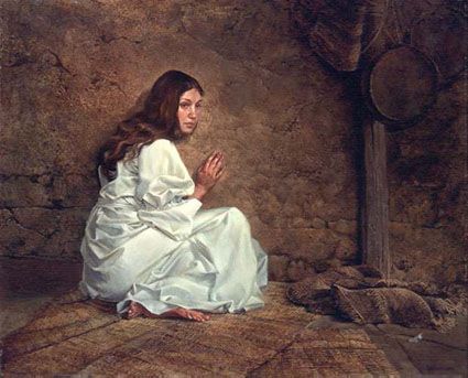JAMES C CHRISTENSEN 27X22 Secondary Market Art: "ANNUNCIATION"