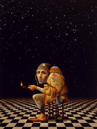 JAMES C CHRISTENSEN 9X12 Secondary Market Art: "ONE LIGHT"
