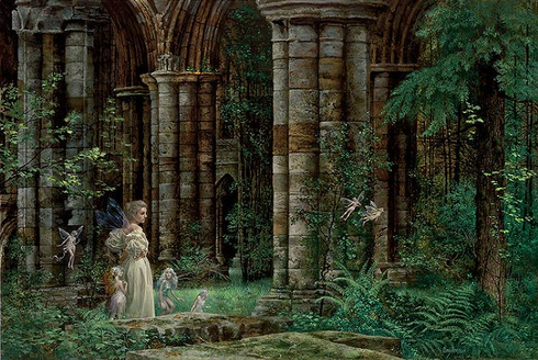 James C. Christensen Artist Proof Print:"Queen Mab in the Ruins"