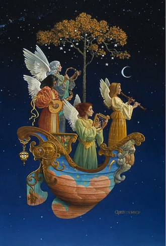 James C. Christensen Artist Proof Print:"Evening Angel"