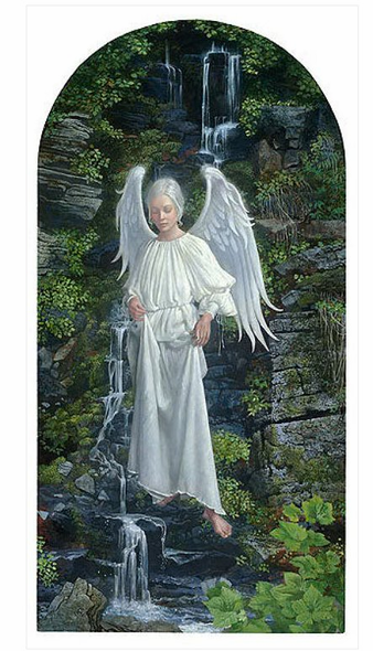 James C. Christensen Artist Proof Canvas Giclee:"Living Waters"