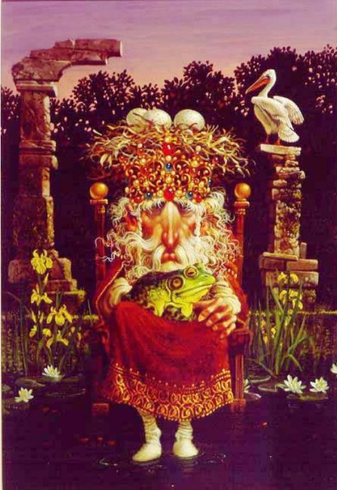 James C. Christensen Artist Signed Ltd Ed Canvas Giclee:"The Pelican King and The Prince"