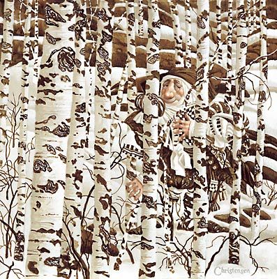 James C. Christensen Limited Edition Print: "A Christensen Character Cleverly Camouflaged in a Doolittle Landscape"