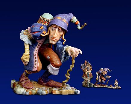 JAMES C CHRISTENSEN  Secondary Market Art: "CROOKED MAN PORC SO"
