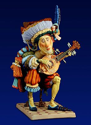 JAMES C CHRISTENSEN  Secondary Market Art: "LUTE PLAYER PORC"
