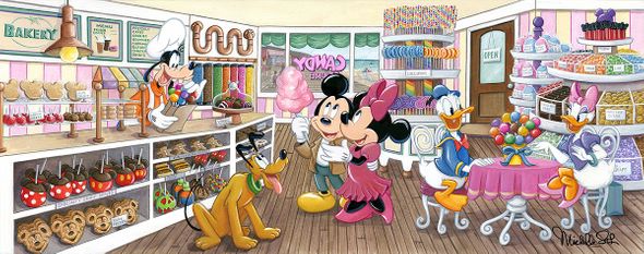 Michelle St.Laurent Artist Signed Hand-Embellished Ltd Ed Gallery Wrap Canvas Giclee:"Trip to the Candy Store"