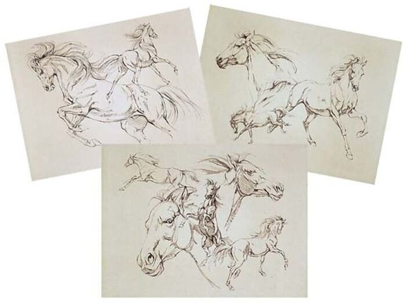 Bev Doolittle Artist Proof Suite of 3 Original Etching on Paper:"Drawn from the Heart"