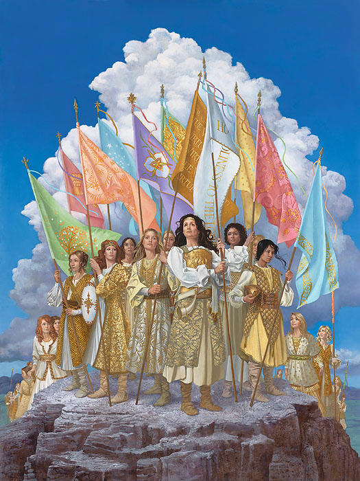 James Christensen Hand Signed Ltd Ed Artist Proof Masterwork Canvas:"Arise and Shine Forth"