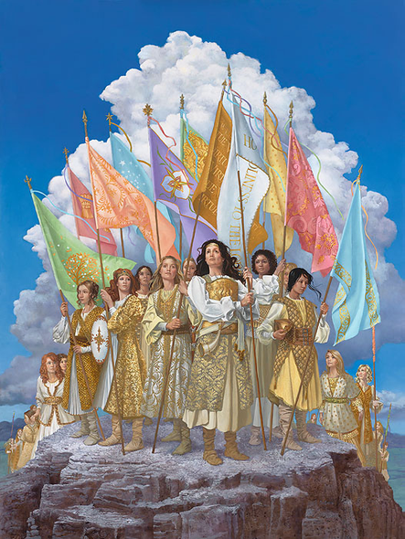 James Christensen Hand Signed Ltd Ed Artist Proof Masterwork Canvas:"Arise and Shine Forth"