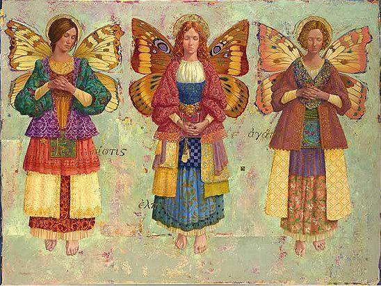 James Christensen Limited Edition 50x40 MasterWork Infinity Aluminum Edition:"Faith, Hope and Charity"