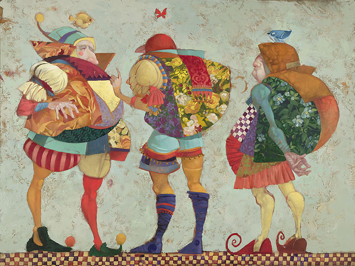 James Christensen Limited Edition Canvas Giclee:"Three Clowns"  | Out of Stock