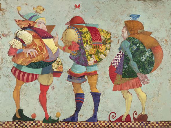 James Christensen Limited Edition Canvas Giclee:"Three Clowns"  | Out of Stock
