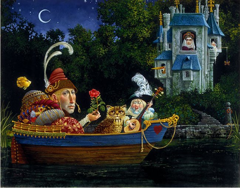James Christensen Limited Edition Artist's Proof Canvas:"Courtship"