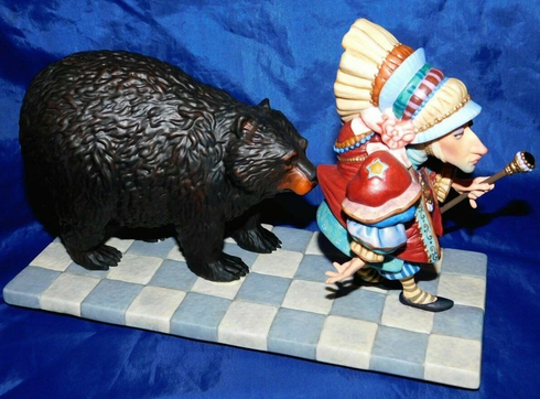 James Christensen Limited Edition Figurine: "Lawerence Pretending Not To Notice The Bear"