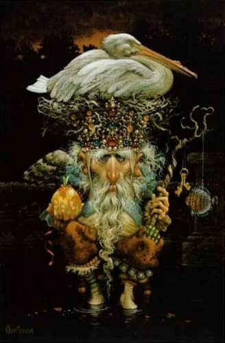James Christensen Signed and Number Limited Edition Lithograph: "The Pelican King"