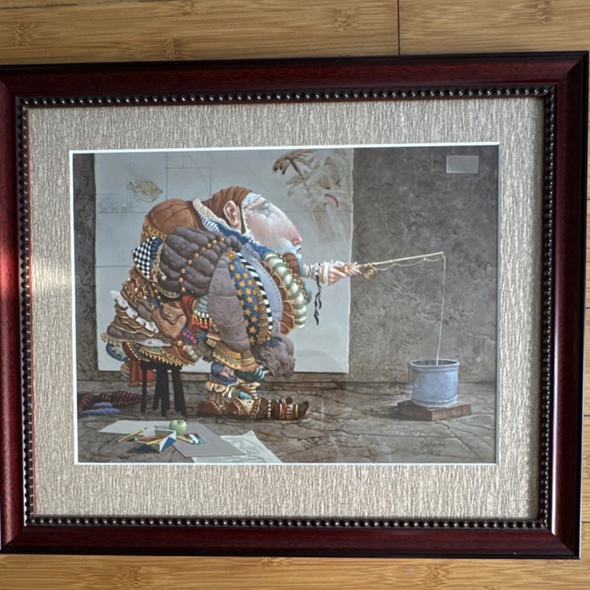James Christensen Signed Limited Edition Lithograph Print: "Fishing"