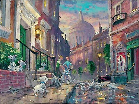 James Coleman Disney Fine Art Limited Edition Giclee on Canvas:"We'll Keep Em - 101 Dalmatians "