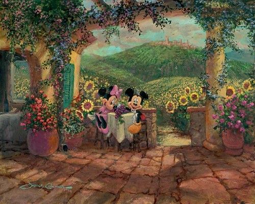 James Coleman Hand Embellished Limited Edition Giclee on Canvas: "Tuscan Love"