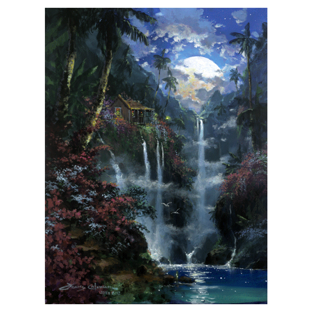 James Coleman Hand Signed and Numbered Limited Edition Giclee on Canvas:"Moon Dreams"