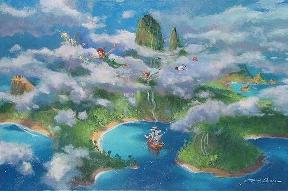James Coleman Handsigned and Numbered Limited Edition Canvas:"First Look at Neverland "