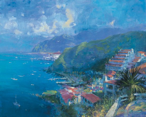 James Coleman Handsigned and Numbered Limited Edition Embellished Giclee on Canvas:"Hamilton Cove"