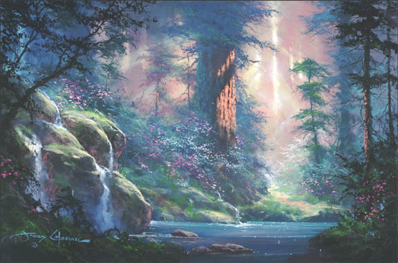James Coleman Handsigned and Numbered Limited Edition Embellished Giclee on Canvas:"Living Light"