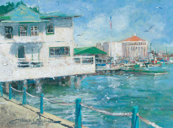 James Coleman Handsigned and Numbered Limited Edition Embellished Giclee on Canvas:"The Tuna Club"