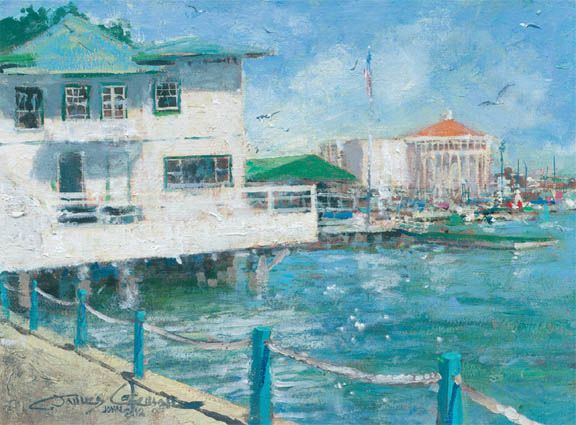 James Coleman Handsigned and Numbered Limited Edition Embellished Giclee on Canvas:"The Tuna Club"