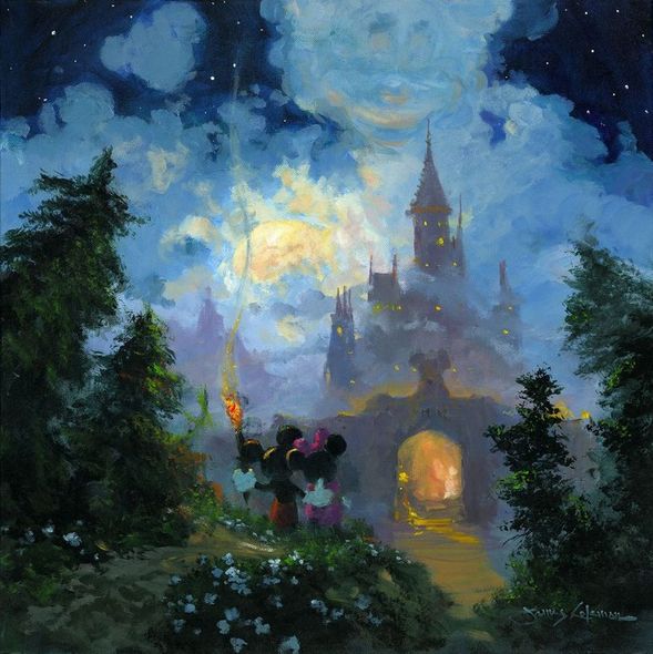 James Coleman Handsigned and Numbered Limited Edition Giclee on Canvas:"Adventure to the Castle Gates"